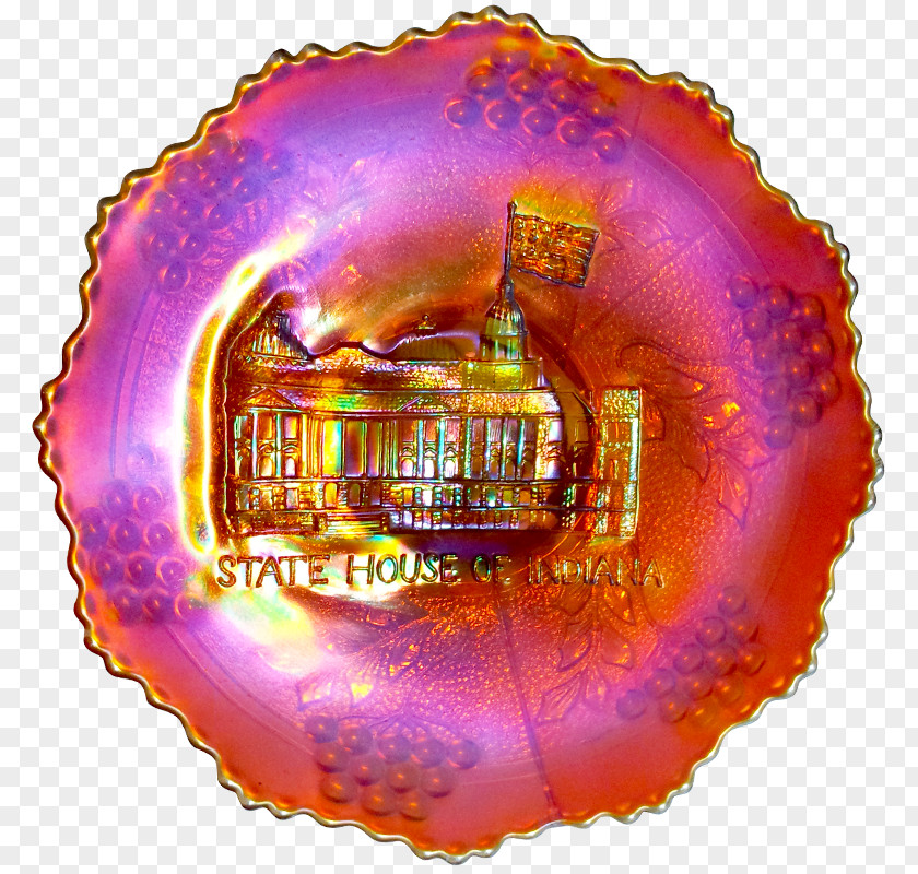 Carnival Headdress Glass Bowl Plate PNG