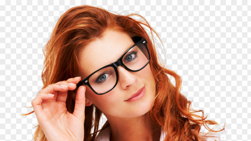 Glasses Red Hair Female Girl Eye PNG hair Eye, glasses clipart PNG
