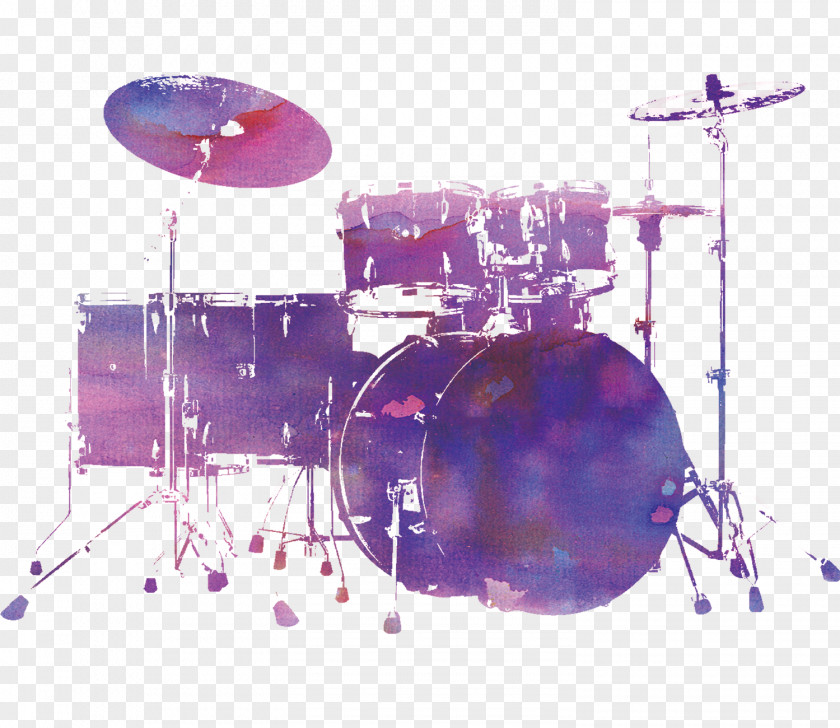 Purple Jazz Drum Instrument Drums Drummer Tom-tom Musical PNG