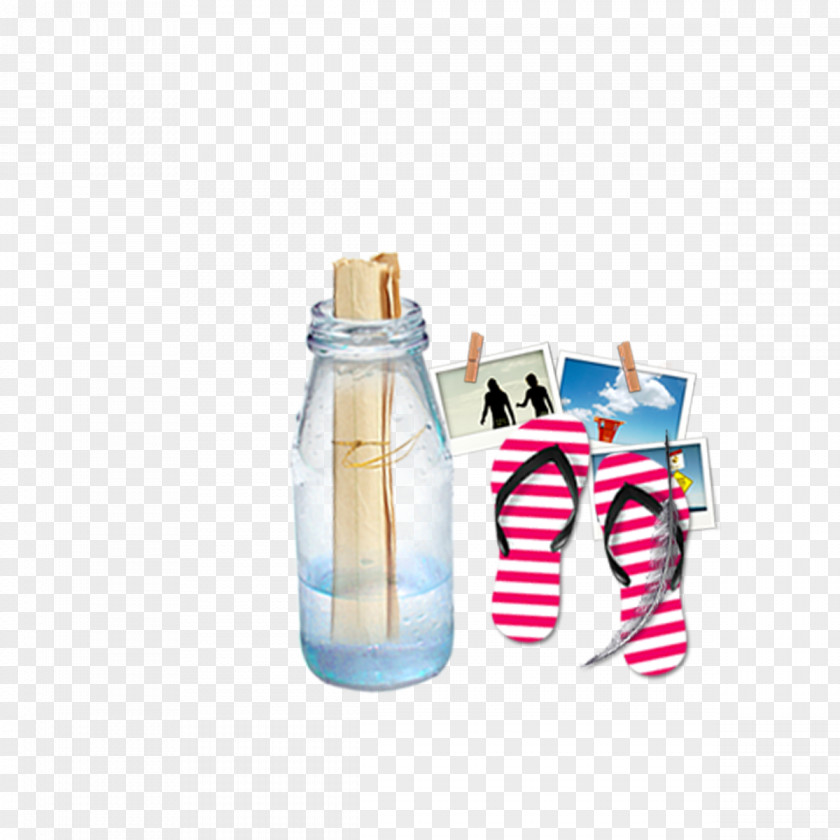 Drifting Bottle Glass PNG