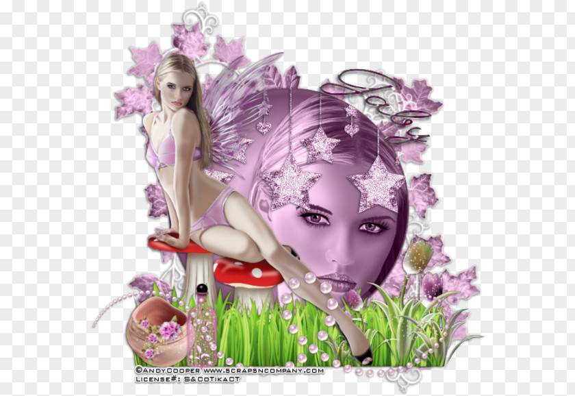 Fairy Floral Design Lilac PNG
