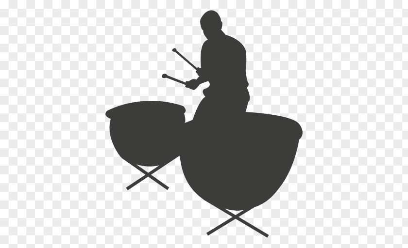Silhouette Timpanist Percussion Musician PNG