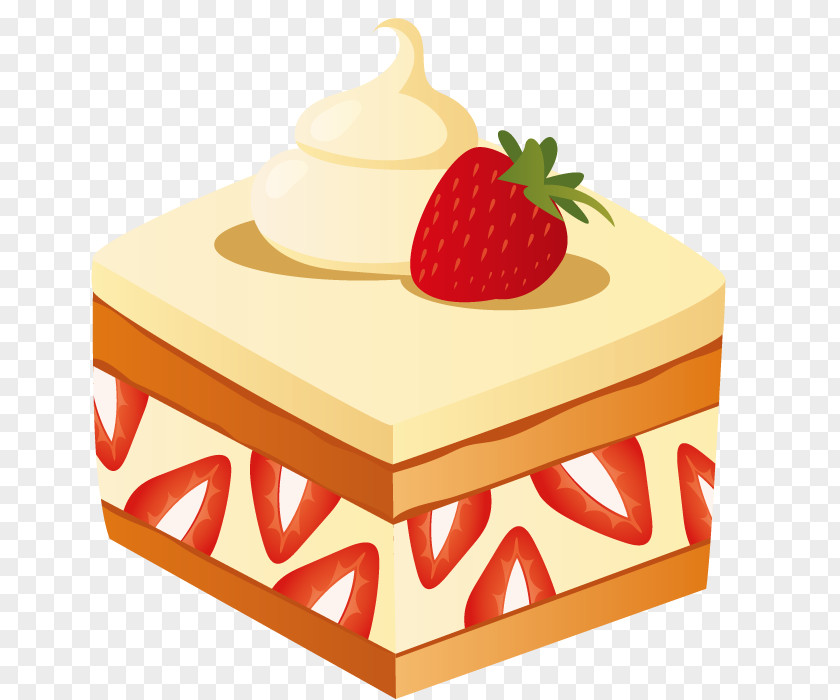 Strawberry Cream Dessert Vector Food Mooncake Pastry Butter PNG