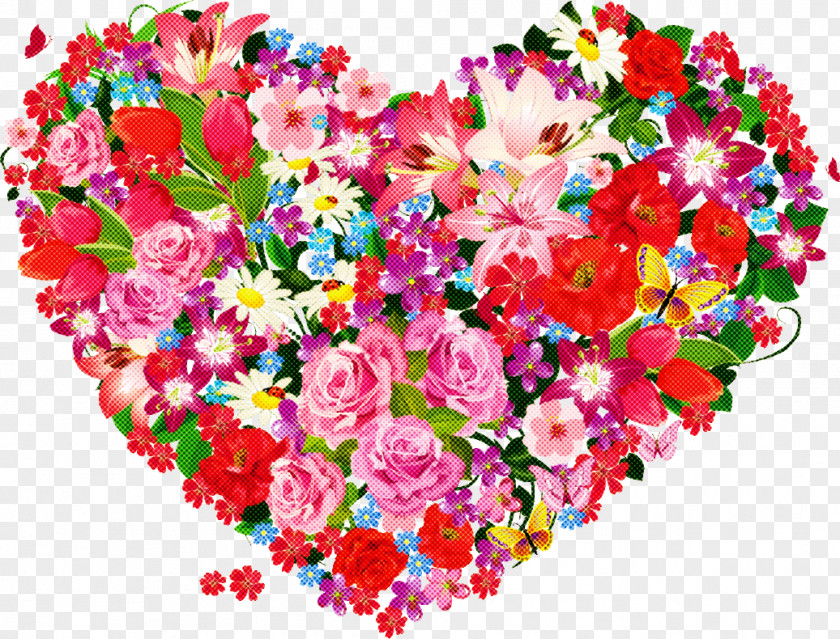 Flower Heart Valentines Day Love PNG