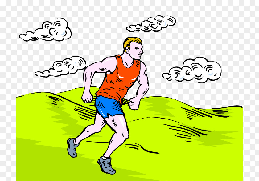 Marathon Runners Running Grass Stock Photography Illustration PNG