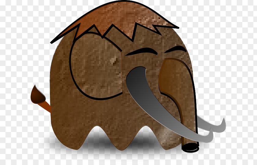 Trunk Flagged Woolly Mammoth Cartoon Clip Art PNG