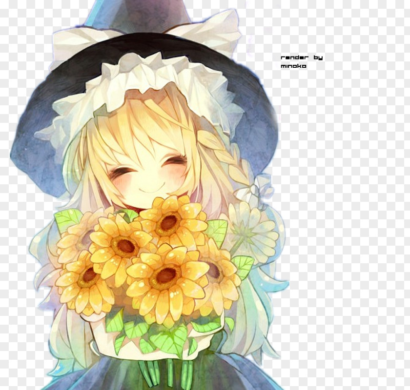 Yoongi Render Touhou Project Marisa Kirisame Youmu Konpaku Transvaal Daisy Flower PNG