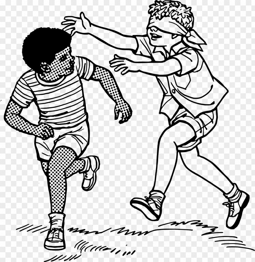 Children Playing Line Art Clip PNG