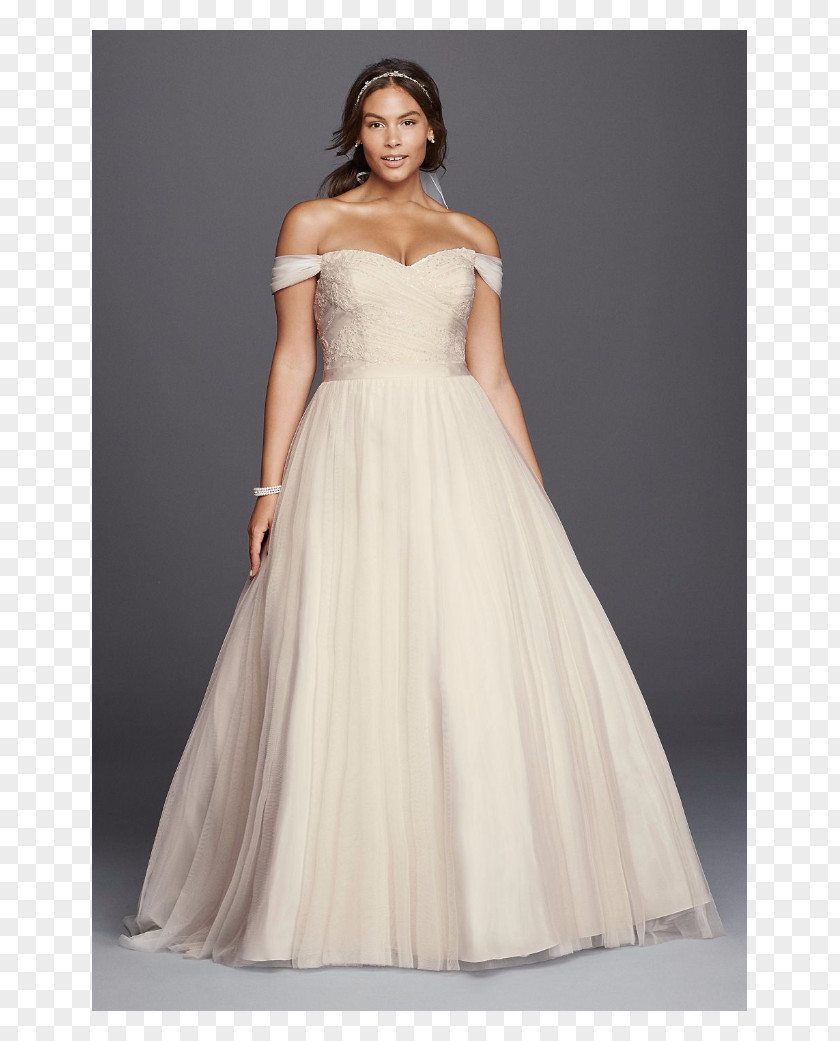 Dress Wedding David's Bridal Ball Gown Neckline PNG