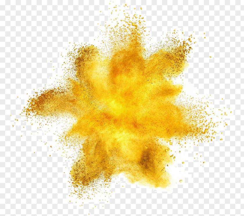 Explosion Yellow Dust Stock Photography Color PNG