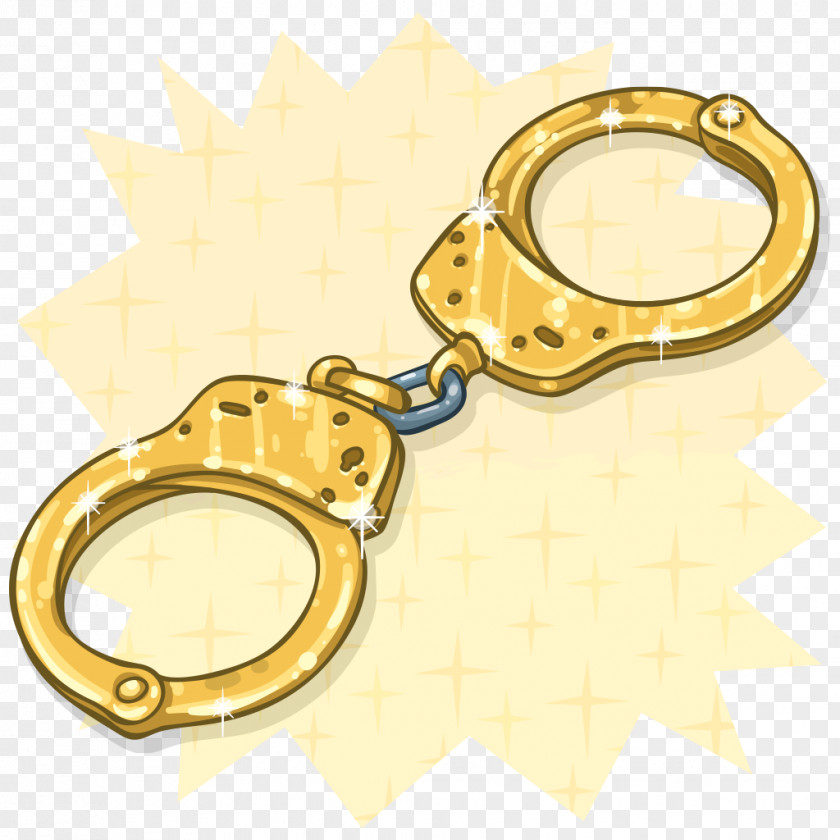 Handcuffs Golden Police Game PNG