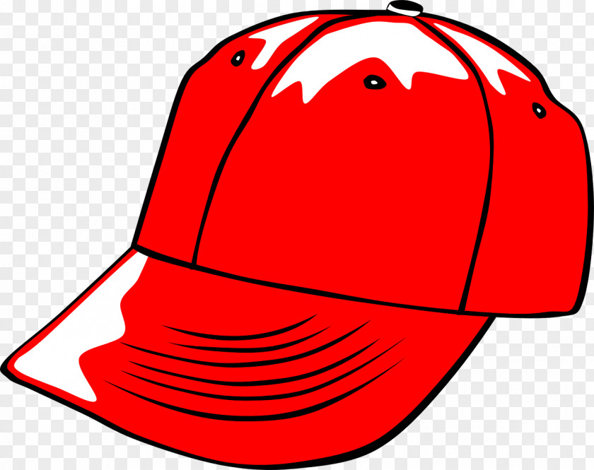 Hat Clip Art Image Baseball Cap. Red PNG