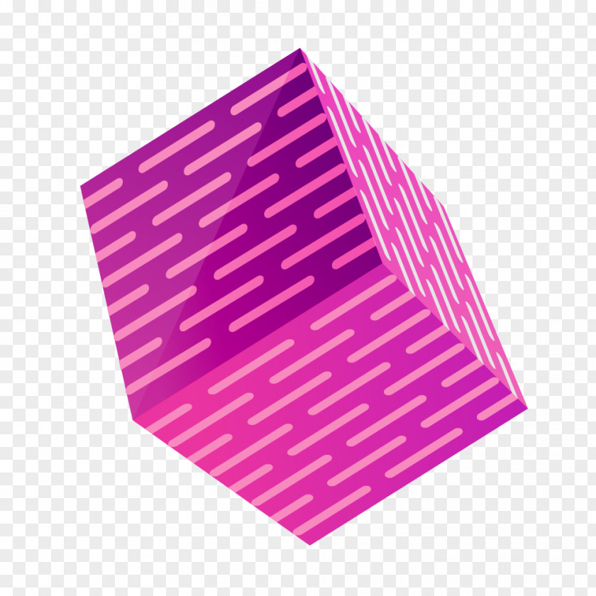 Purple Bar Stereoscopic Cubes Cube Solid Geometry PNG