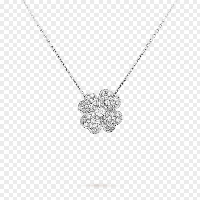 Van Cleef Locket Necklace Silver Body Jewellery PNG