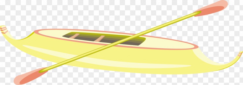 Kayaking And Paddle Yellow PNG