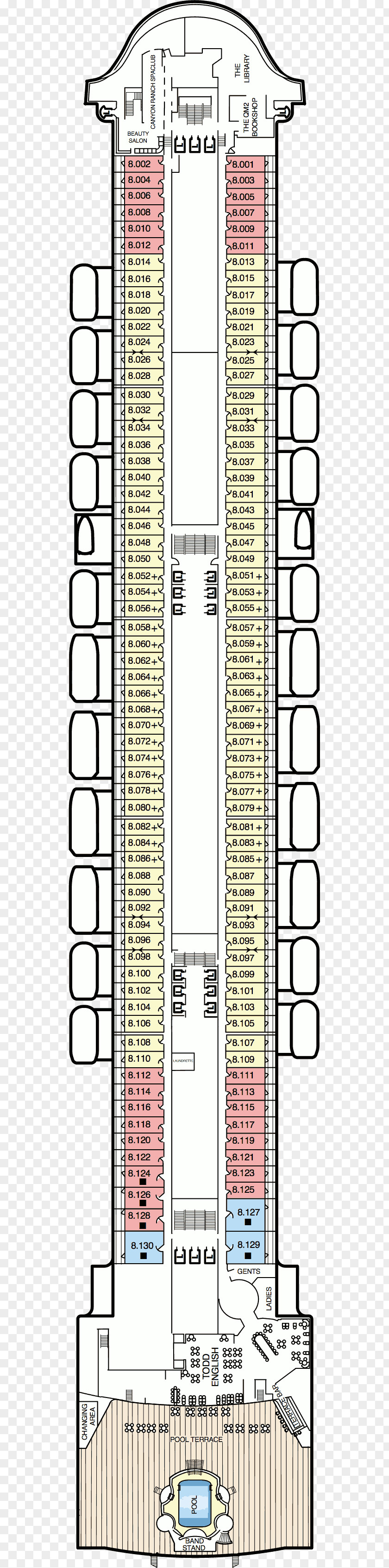 Cunard Line The Queen Mary Deck RMS 2 Travel Itinerary PNG