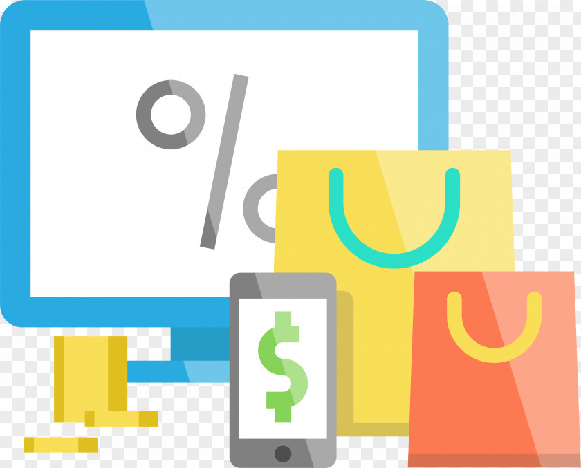 Online Shopping Discount Season E-commerce Icon PNG