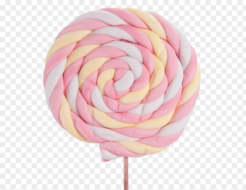 Pink And Yellow Lollipop Chewing Gum Cotton Candy Marshmallow PNG