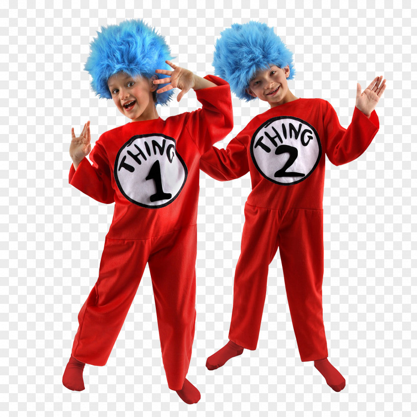 Dr Seuss Thing One Two The Cat In Hat Costume Clothing PNG