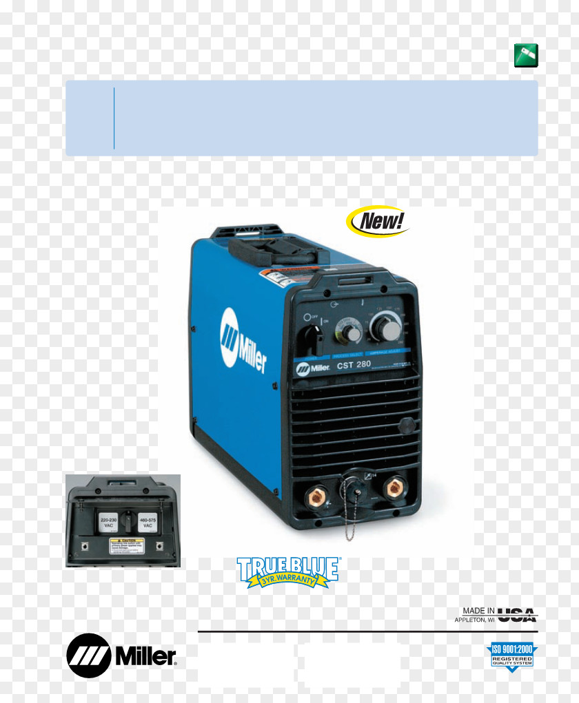 Electric Welding Miller Gas Tungsten Arc Power Supply PNG