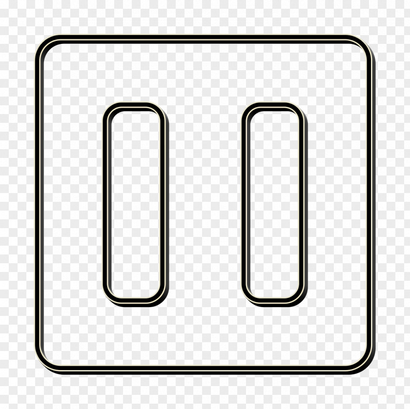 Line Art Rectangle Multimedia Icon Pause Player PNG