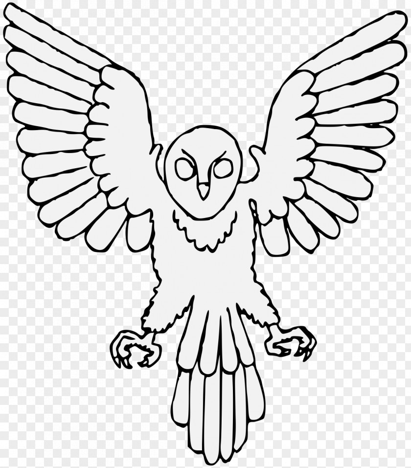 Mirror Medieval Heraldry Owl PNG