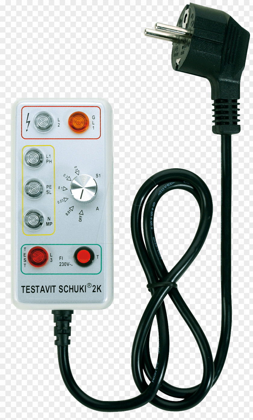 Tb AC Power Plugs And Sockets Residual-current Device Testboy Schuki Mains Tester Plug Testavit 2K Schuko 99160116 Amw 1a PNG