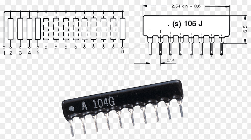 Transistor Resistor Ohm Widerstandsnetzwerk Electronic Component PNG