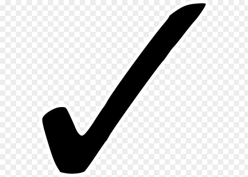 Blackandwhite Hand Black Check Mark PNG