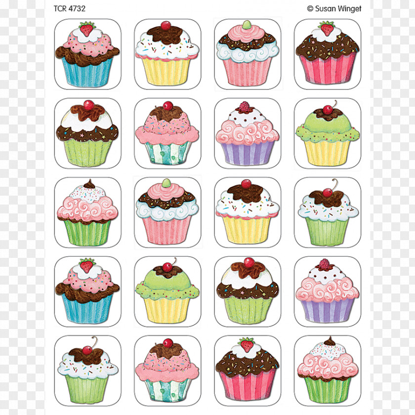 Muffin Glitter Cupcakes Stickers Bakery Wall Decal PNG