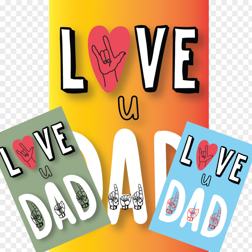 Fathers Day American Sign Language Text PNG
