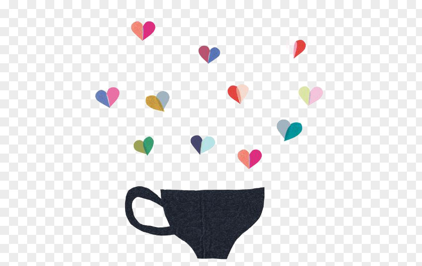 Simple Coffee Cup Love WhatsApp Happiness Message PNG