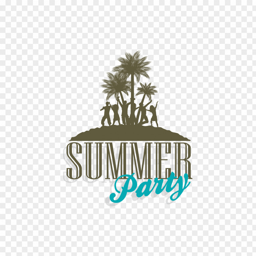 Summer Beach Silhouette Party Clip Art PNG