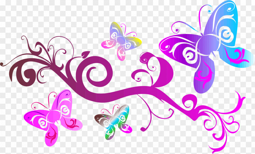 Swirl Butterfly Clip Art PNG