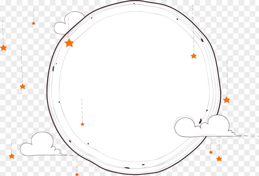 Black Simple Circle Border Texture PNG