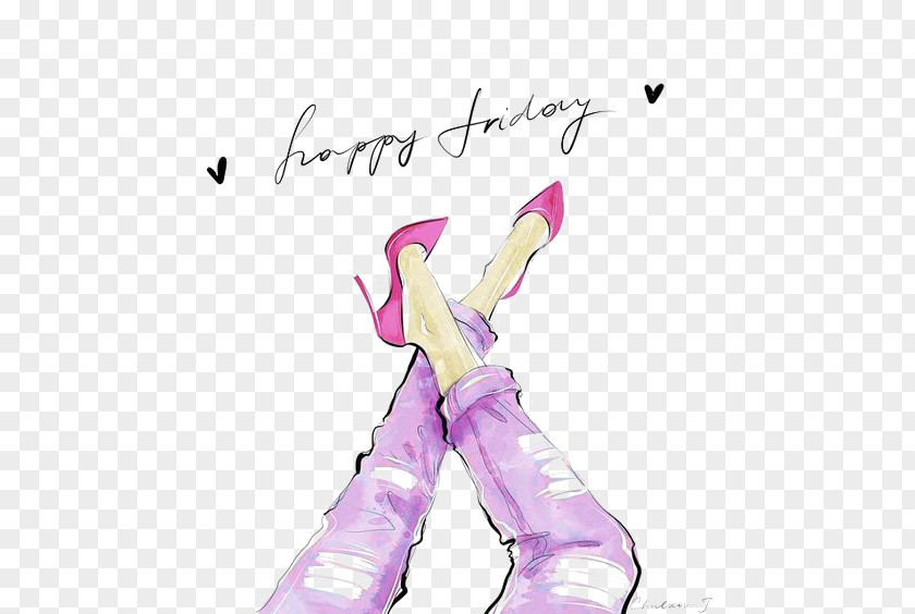 Hand-painted Heels Jeans Friday The 13th PNG