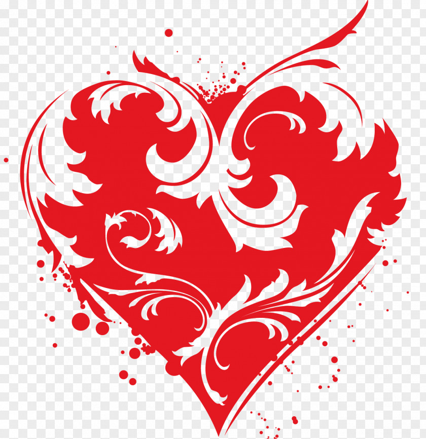 Red Love Heart Euclidean Vector Clip Art PNG