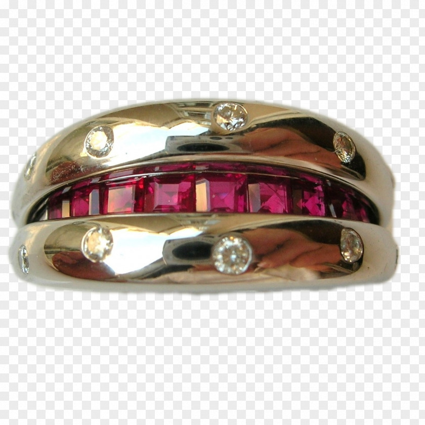 Ruby Silver Wedding Ring Diamond PNG