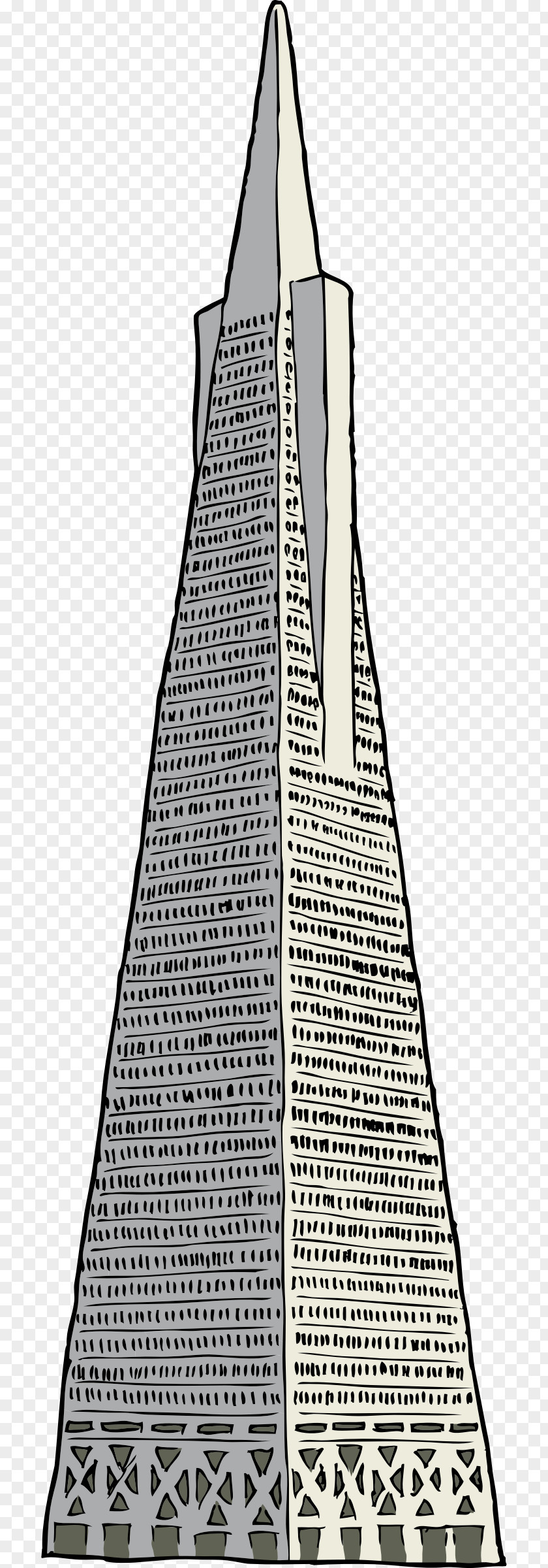 Skyscraper Transamerica Pyramid Coit Tower Building Clip Art PNG