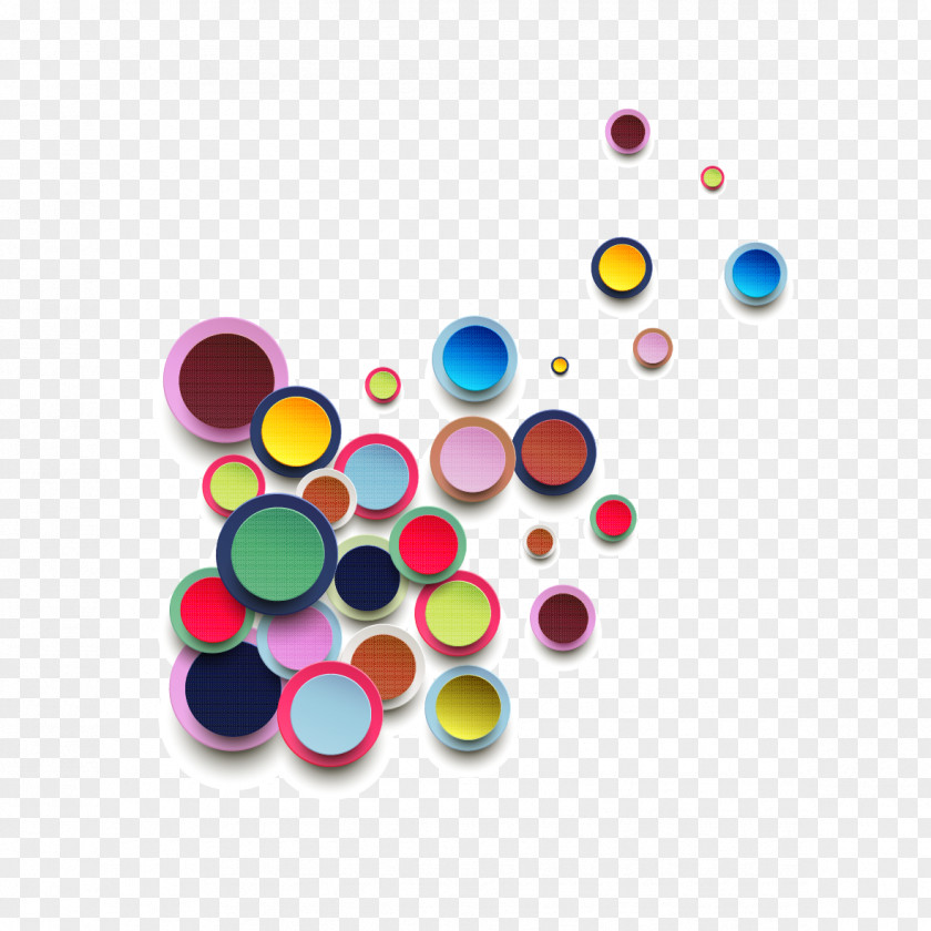 Vector Color Circle Decorative Pattern Illustration PNG