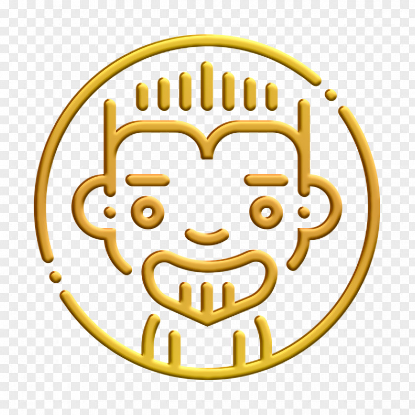 Avatars Icon Spiky Hair Man PNG