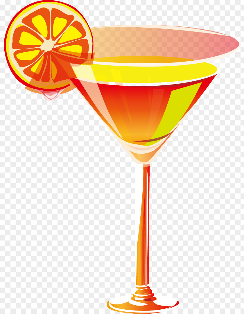 Cartoon Lemon Juice Cocktail Garnish Martini Cosmopolitan PNG