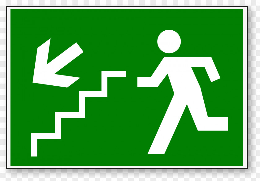 Stairs Emergency Exit Signaling Senyal Fire Escape PNG