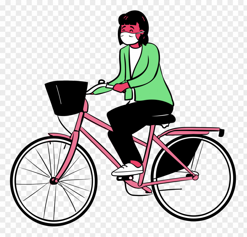 Woman Bicycle Bike PNG