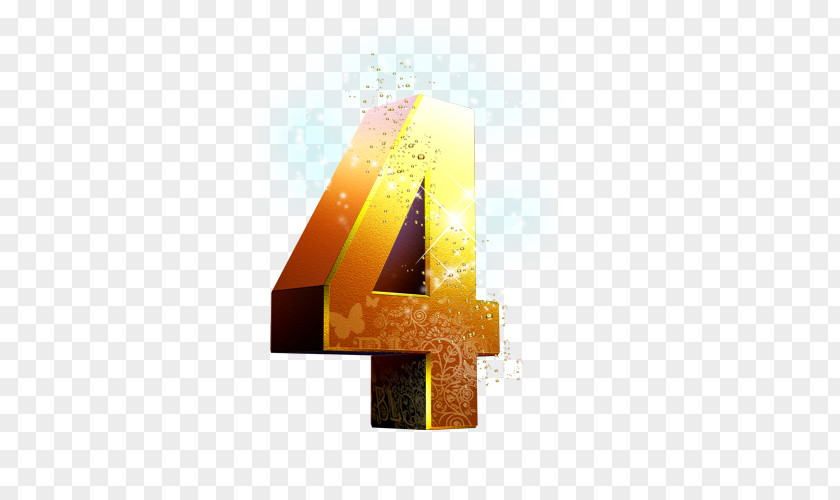 4 Numerical Digit Font PNG