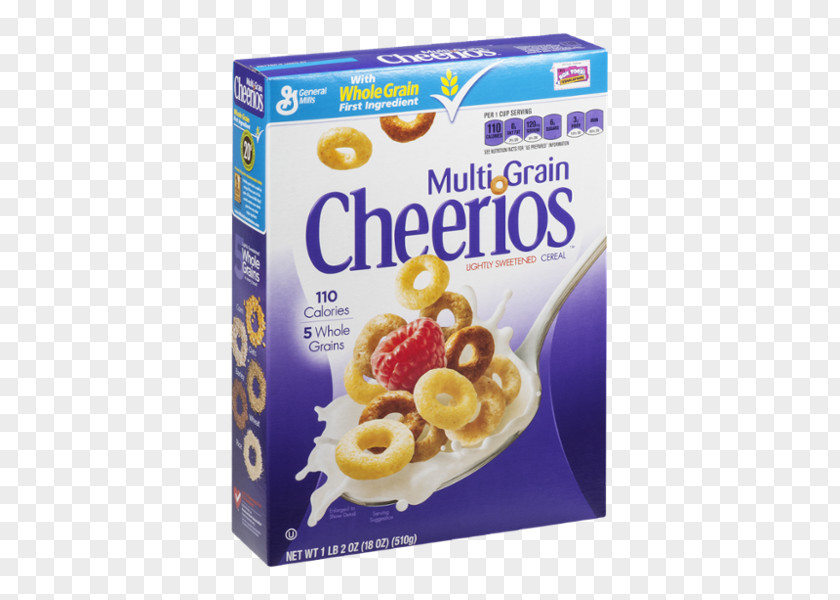Breakfast Corn Flakes Cereal General Mills Multi-Grain Cheerios Honey Nut PNG
