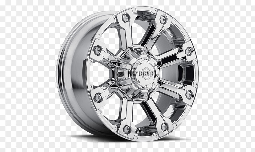 Chromium Plated Alloy Wheel Custom Manufacturing PNG