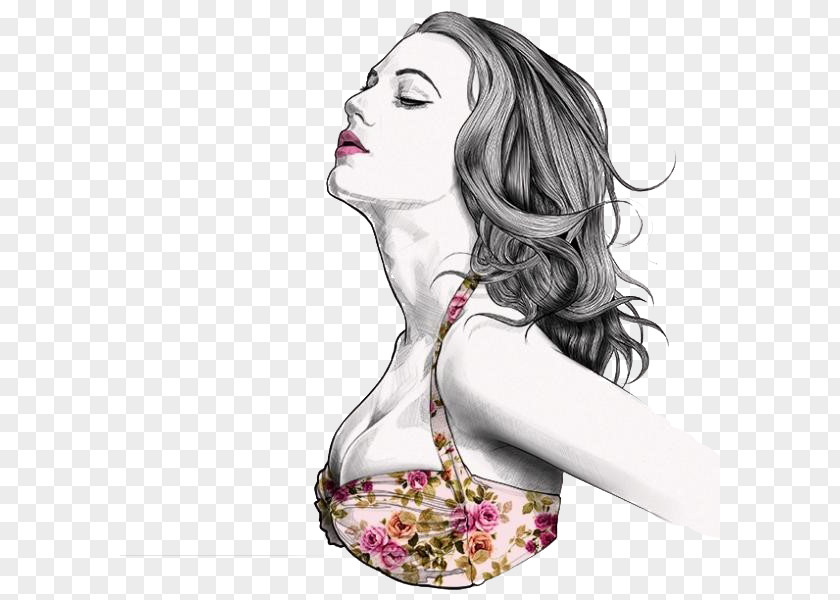 Free And Easy Tide Women Drawing Fashion Illustration Illustrator Art PNG