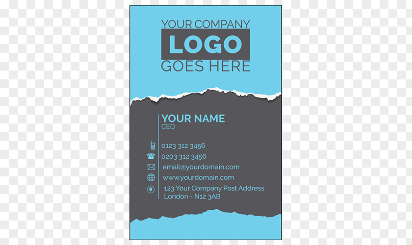 Single Sided Business Card Water Brand Font Product Text Messaging PNG