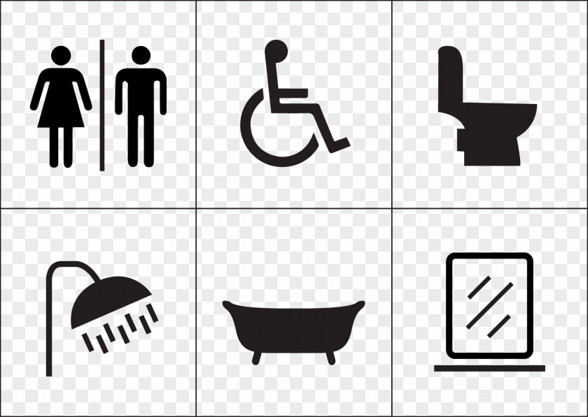 Men Women Disabled Toilet Icon Bathroom Americans With Disabilities Act Of 1990 ADA Signs Disability PNG